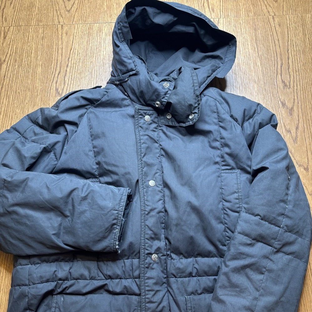 Vintage Alaska Down Ltd. Hooded Puffer Parka Jacket (Black, Made in Taiwan,‎ L)